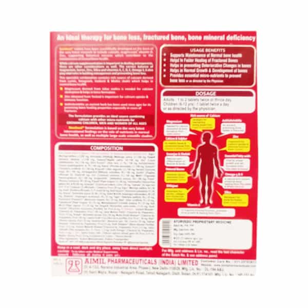 Aimil Boniheal Tablet 20S | Good Bone Health | Calcium | Vitamin D | Magnesium | Zinc | Herbs & More