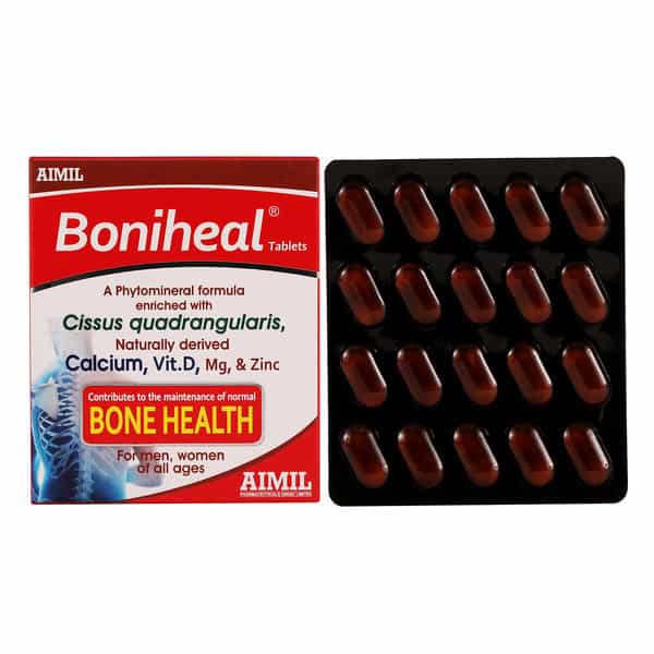 Aimil Boniheal Tablet 20S | Good Bone Health | Calcium | Vitamin D | Magnesium | Zinc | Herbs & More