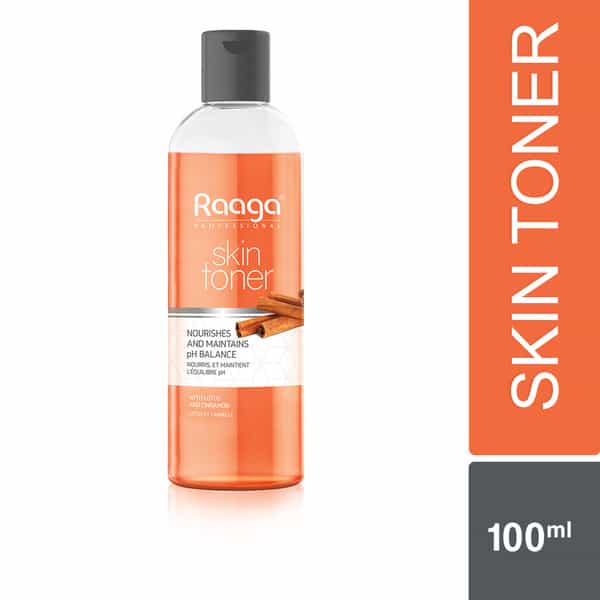 Raaga Professional Skin Toner, Maintains Ph Balance, With Lotus & Cinnamon, All Skin Types, 100 Ml