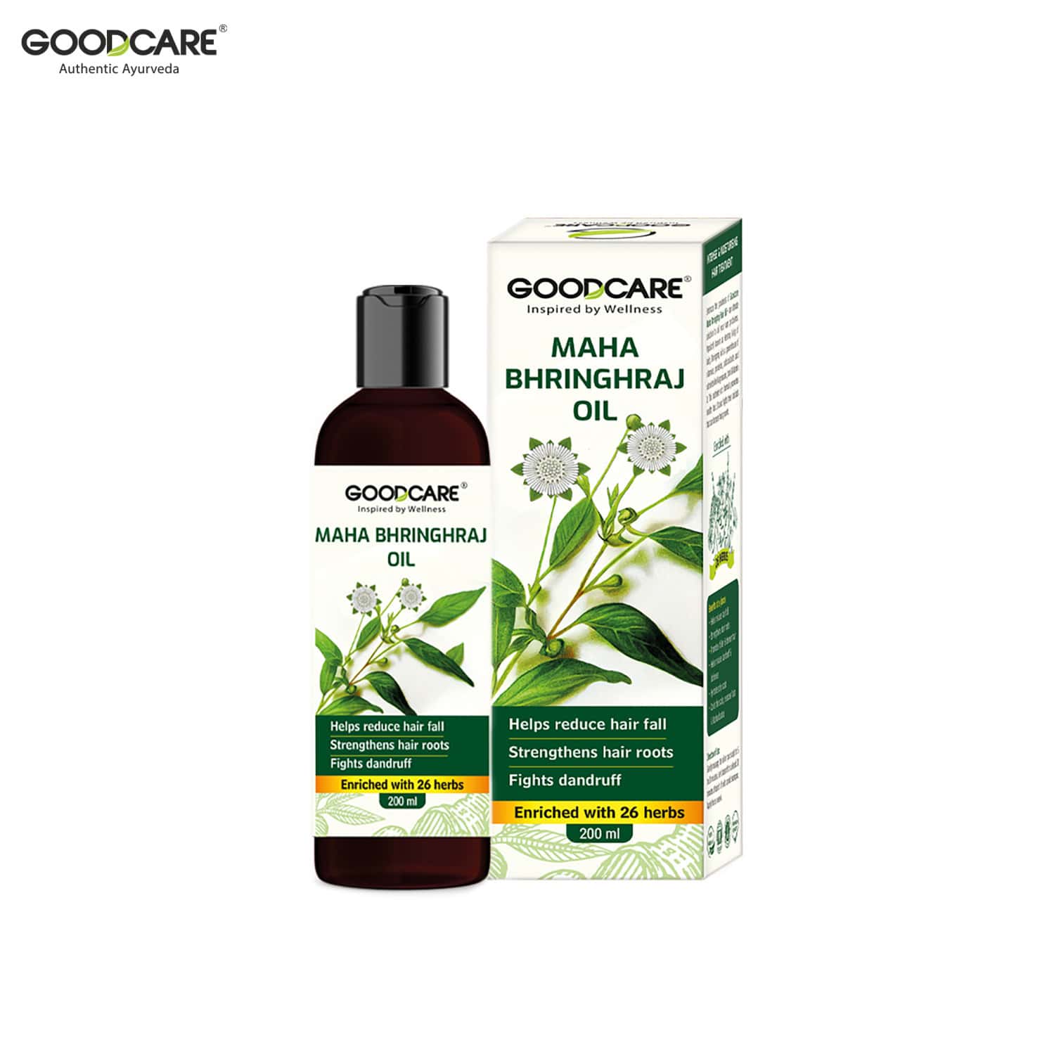 Goodcare Mahabhringraj Hair Oil 200ml | Ayurvedic Hair Growth Oil | Reduces Hairfall & Dandruff