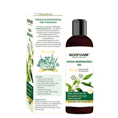 Goodcare Mahabhringraj Hair Oil 200Ml | Ayurvedic Hair Growth Oil | Reduces Hairfall & Dandruff