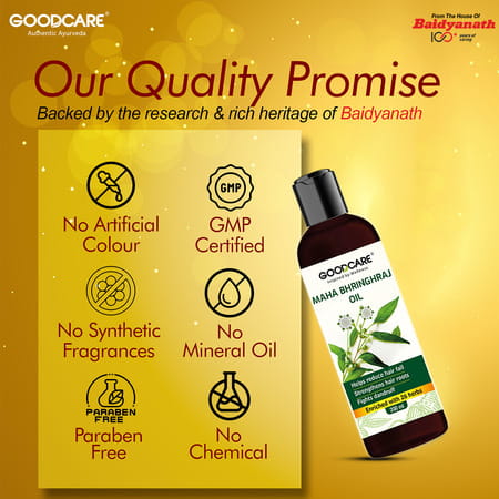 Goodcare Mahabhringraj Hair Oil 200Ml | Ayurvedic Hair Growth Oil | Reduces Hairfall & Dandruff
