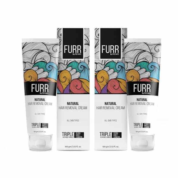 Furr By Pee Safe Natural Hair Removal Cream For Women (200 G Set Of 2)