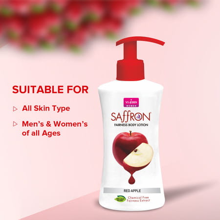 Vi-John Women All Skin Types Red Apple Fairness Body Lotion 250ml Each For Women (Pack Of 4)