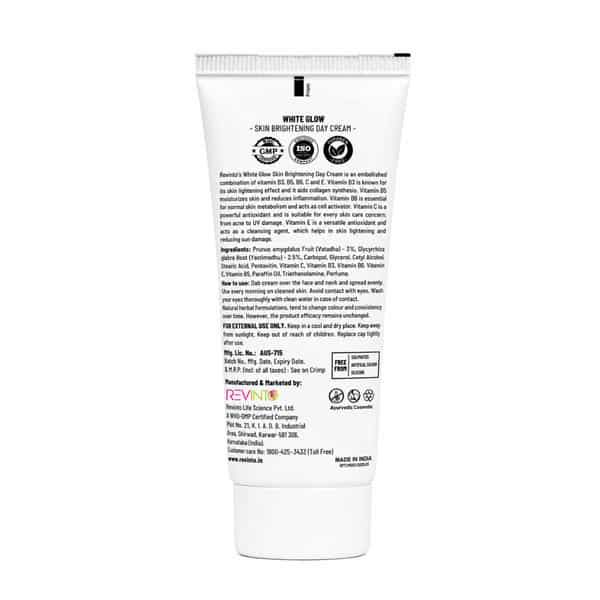 Revinto White Glow Cream | Skin Brightening Day Cream | 50Gm