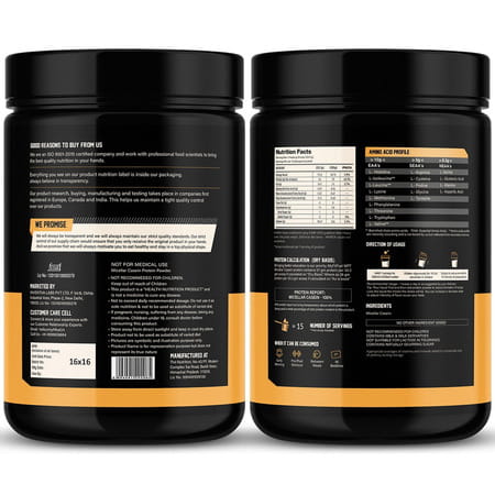 Myfitfuel Micellar Casein Protein Powder | 500 Gm | 15 Servings (Unflavoured) Slow Release Protein