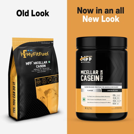Myfitfuel Micellar Casein Protein Powder | 500 Gm | 15 Servings (Unflavoured) Slow Release Protein
