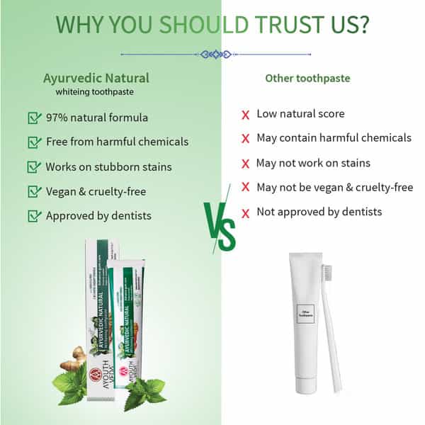 Ayouthveda Natural Whitening Toothpaste 100 Gm