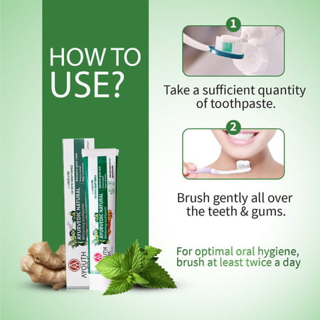 Ayouthveda Natural Whitening Toothpaste 100 Gm