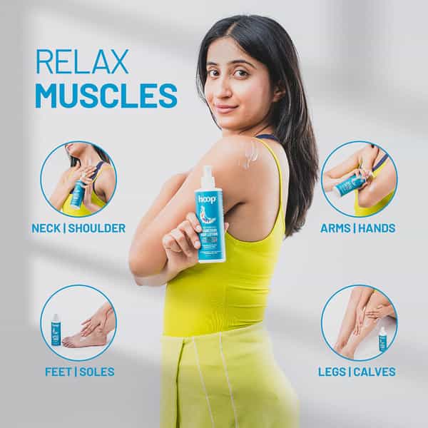 Hoop Magnesium Sleep Body Lotion - Relax Muscles Post Workout | Calm Sleep With Lavender (250Ml)