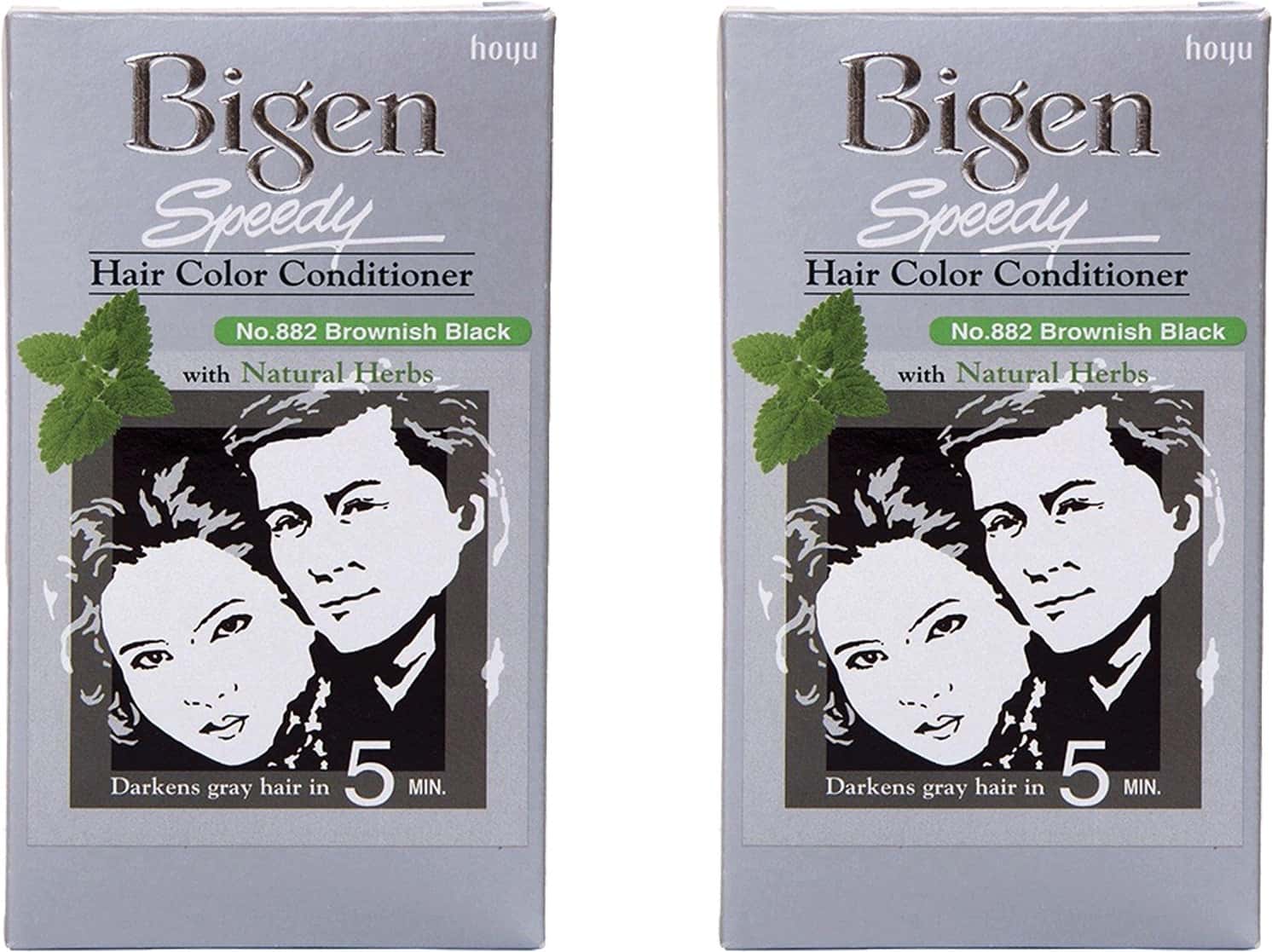 Bigen Speedy Hair Color Brownish Black 882 80g (pack Of 2)