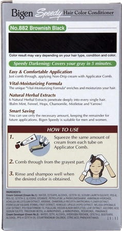 Bigen Speedy Hair Color Brownish Black 882 80g (Pack Of 2)