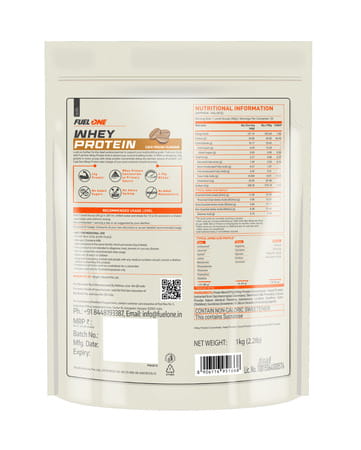 Muscleblaze Fuel One Whey Protein | 24 G Protein & 5.29 G Bcaa (Cafe Mocha | 1 Kg / 2.2 Lb)