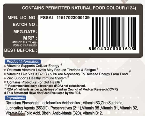 Pharmgrade Vitamin B Complex Vitamins B12 B1 B3 B2 B9 And Biotin For Immunity - 60 Tablets