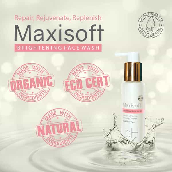 Maxisoft Brightening Face Wash | For All Skin Types | Bottle | 100 Ml