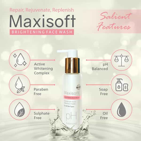Maxisoft Brightening Face Wash | For All Skin Types | Bottle | 100 Ml