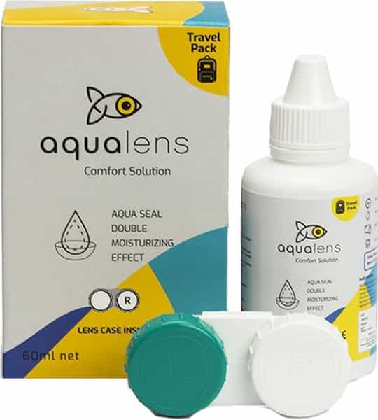 Aqualens Comfort Contact Lens Solution Bottle Of 60 Ml (Lens Case Free)