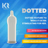 K2 Condoms Delight Series Extra Time Condom With Dotted-Rings - 10'S (Pack Of 2)