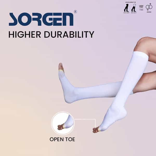 Sorgen Aes Stockings White Knee Length (Xlarge)