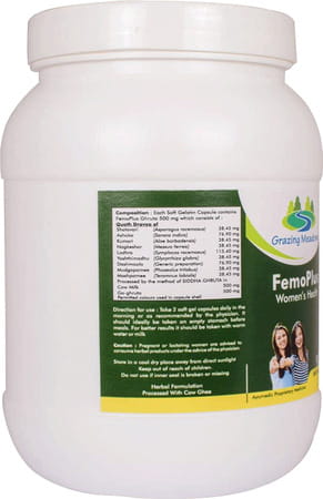 Grazing Meadows Femo Plus 900 Capsules | Ayurvedic Herbal Formulation For Women'S Health (Pack Of 5)