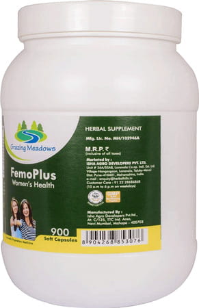 Grazing Meadows Femo Plus 900 Capsules | Ayurvedic Herbal Formulation For Women'S Health (Pack Of 5)