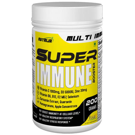 Nutrija Super Immune Booster Drink - D3, Zinc 30mg, B6, B12 - Immunity Booster Drink (200g(Mango))