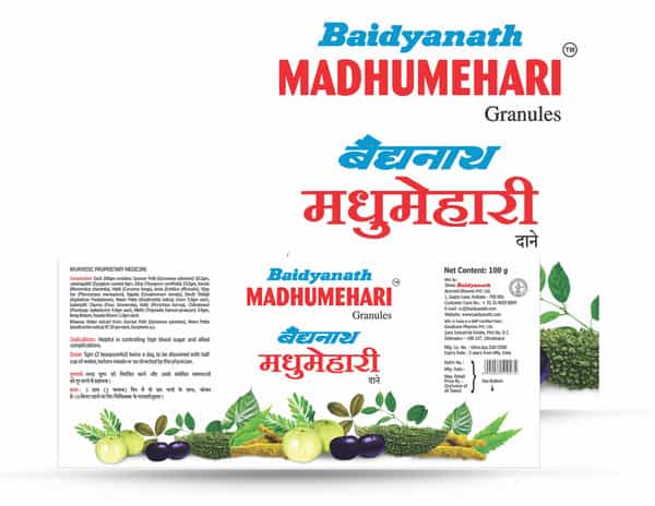 Baidyanath Madhumehari Granules- Controls Blood Glucose Levels | Safe Ayurvedic Formula - 100Gm