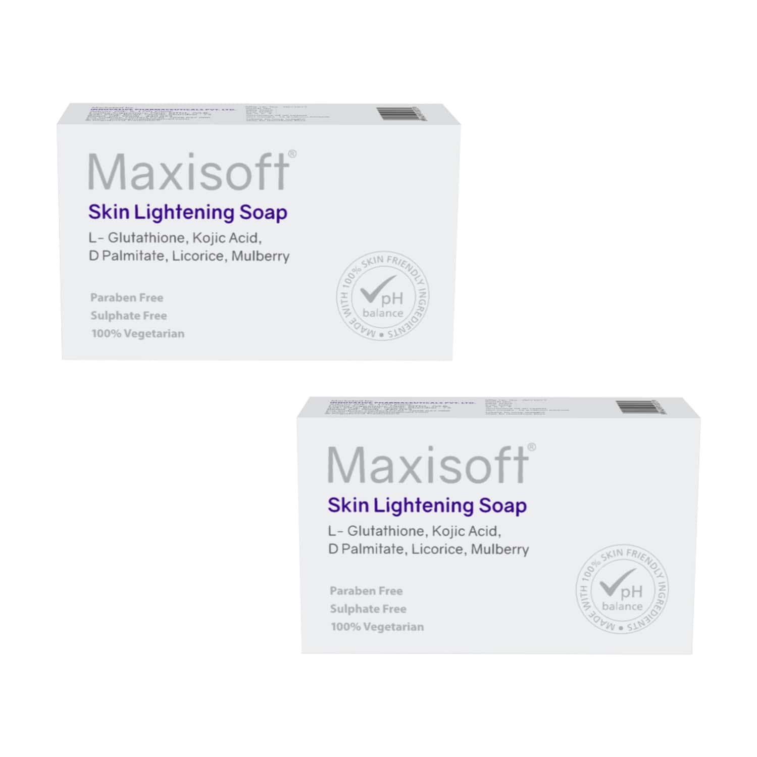 Maxisoft Skin Lightening Soap 100 Gm | Milk Cream & Shea Butter (pack Of 2)
