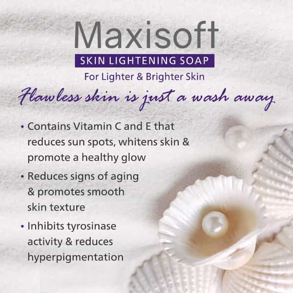 Maxisoft Skin Lightening Soap 100 Gm | Milk Cream & Shea Butter (Pack Of 2)