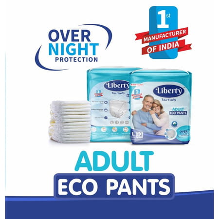 Liberty Adult Eco Pants Daipers Superior Comfort (size-l /pack Of 20 Pec ) Smooth Like Cotton