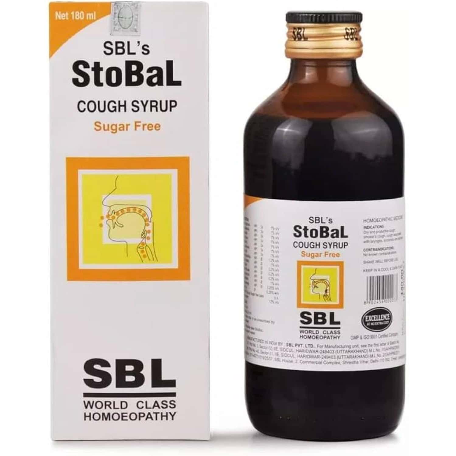 Sbl Stobal Cough Syrup Sugar Free 180 Ml Pack Of 2