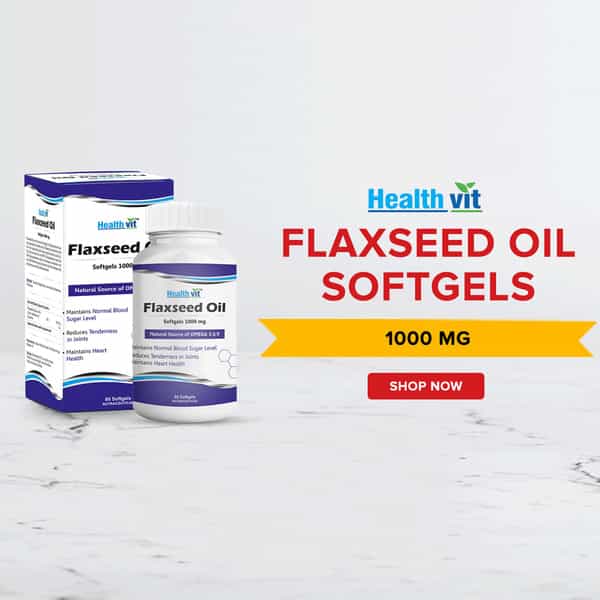 Healthvit Flaxseed Oil Softgels 1000 Mg - 60 Softgels