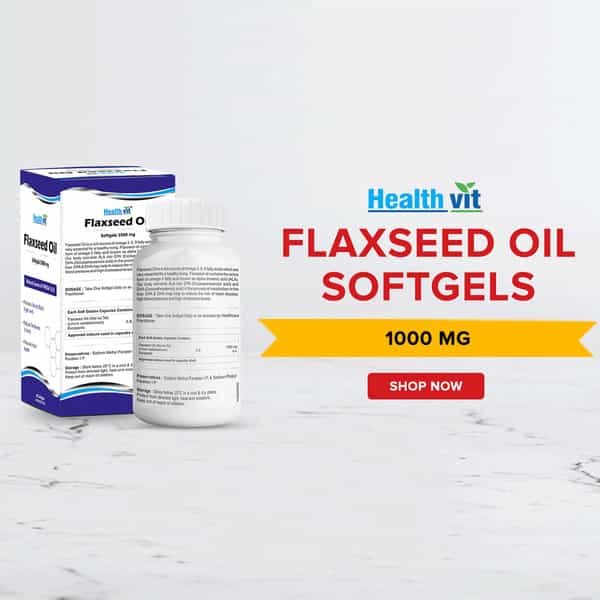 Healthvit Flaxseed Oil Softgels 1000 Mg - 60 Softgels