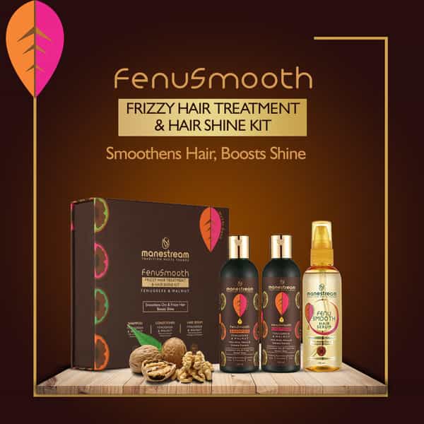 Manestream Fenusmooth Ayurvedic Hair Treatment Kit With Fenugreek And Walnut (300 Ml)