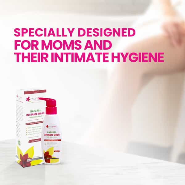 Everteen Witch Hazel Natural Intimate Wash For Intimate Hygiene In Moms 2 Packs (105Ml Each)