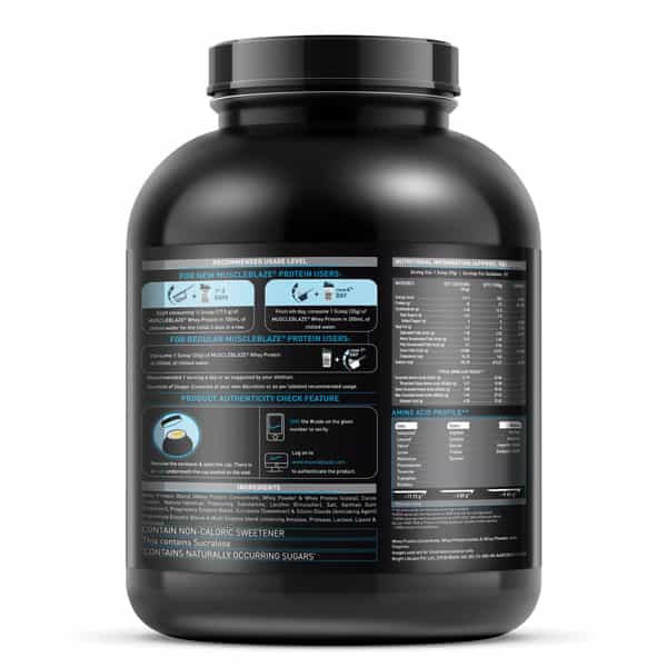 Muscleblaze 100% Whey Protein (Cookies & Cream | 2Kg) | 25G Protein | Premium Blend
