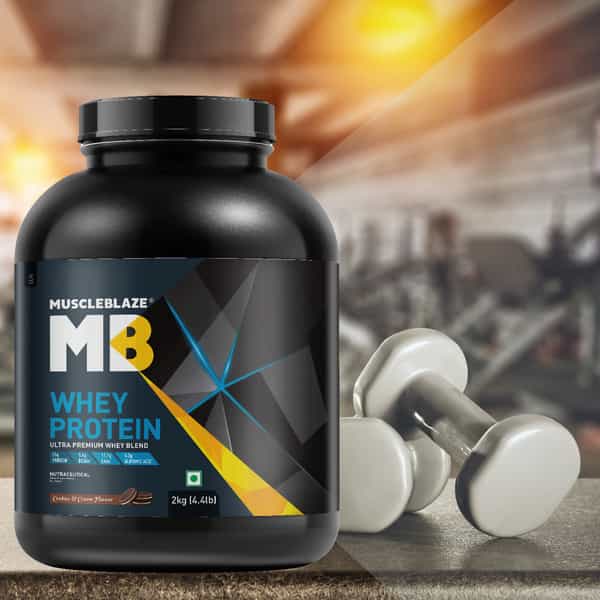 Muscleblaze 100% Whey Protein (Cookies & Cream | 2Kg) | 25G Protein | Premium Blend