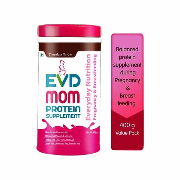 Evd Mom Protein Chocolate Maternal Nutrition Supplement Jar Of 400 G