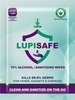 Lupisafe Sanitizing Alcohol Based Wet Wipes - Single Pack - 60 Pieces