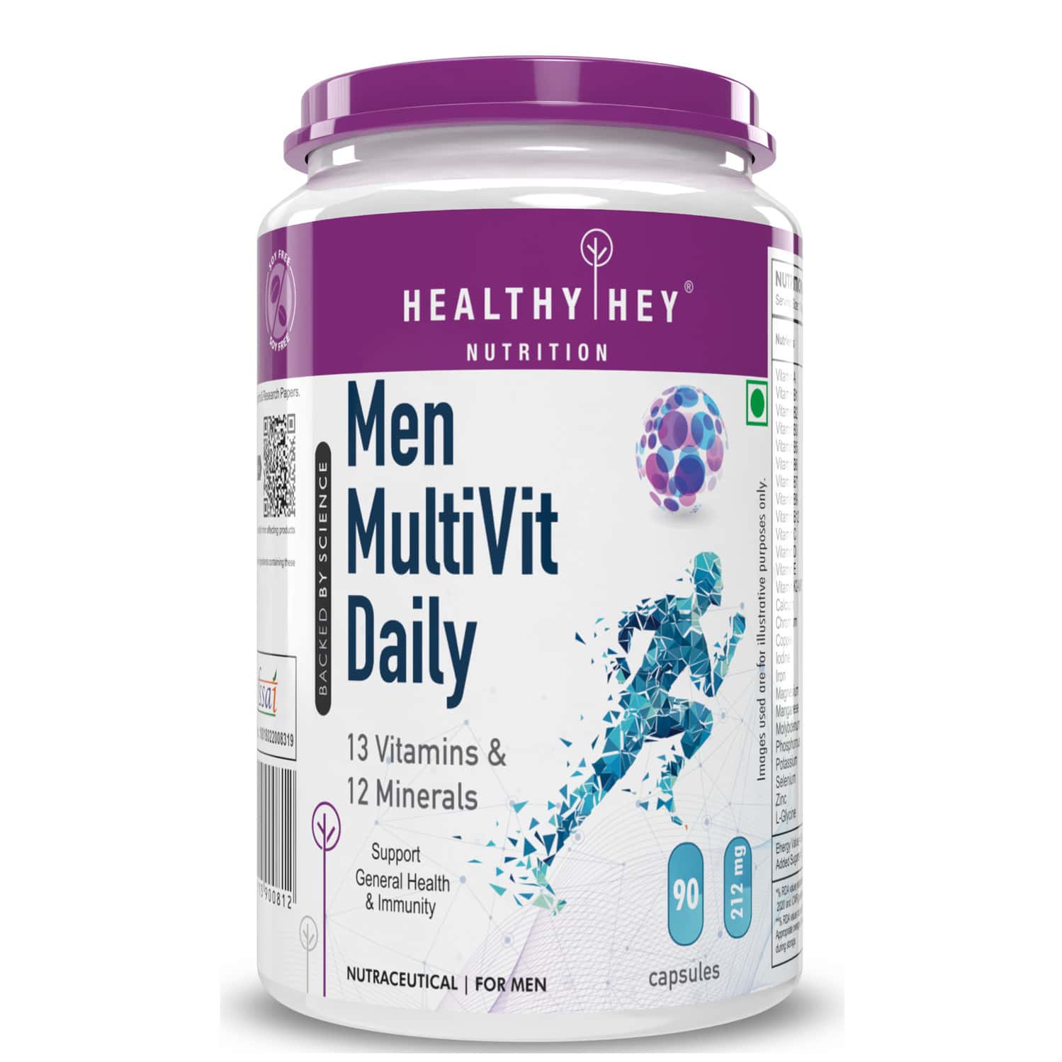 Healthyhey Nutrition Multi Vitamin For Men - Multi-vit Daily - 90 Capsules