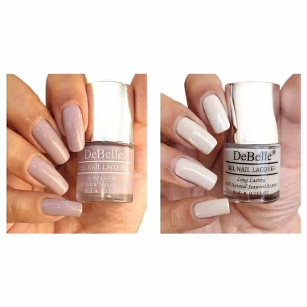 Debelle Fleur De Pearl Nail Polish | Glossy Finish Pastel Purple | 16 Ml (8 Ml Each)