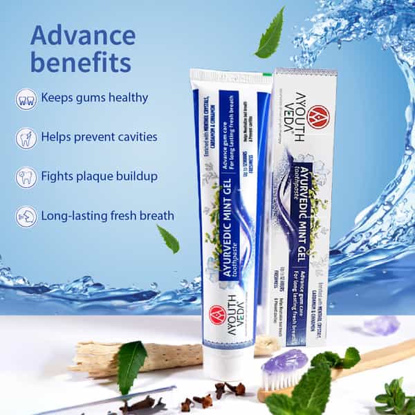 Ayouthveda Toothpaste Combo (Total Care 360 | Natural Whitening | Charcoal White) - 100G Each