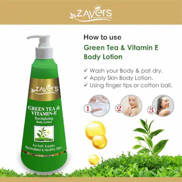 Zavers Green Tea & Vitami E Body Lotion 400Ml