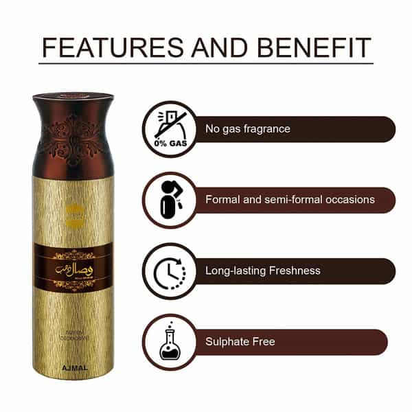 Ajmal 1 Distraction Unisex 1 Evoke Silver Edition & 1 Wisal Dhahab Men Deo Each 200Ml Combo Pack 3