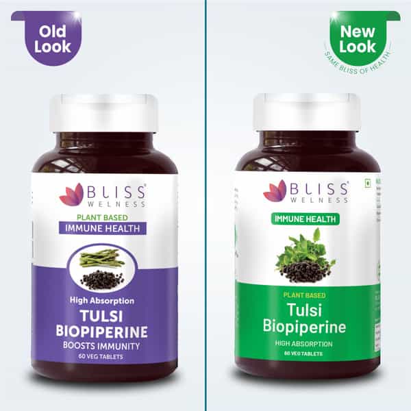 Bliss Welness Tulsi Tablet For Immunity Booster,Cough&Cold Care Supplement|Men& Women|60 Veg Tablets