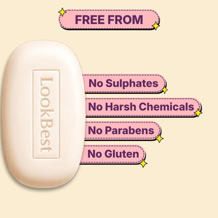 Healthbest Lookbest Skin Brightening Soap|Glutathione&Kozic Acid|Skin Glow|Anti-Aging| 75gxpack Of 3