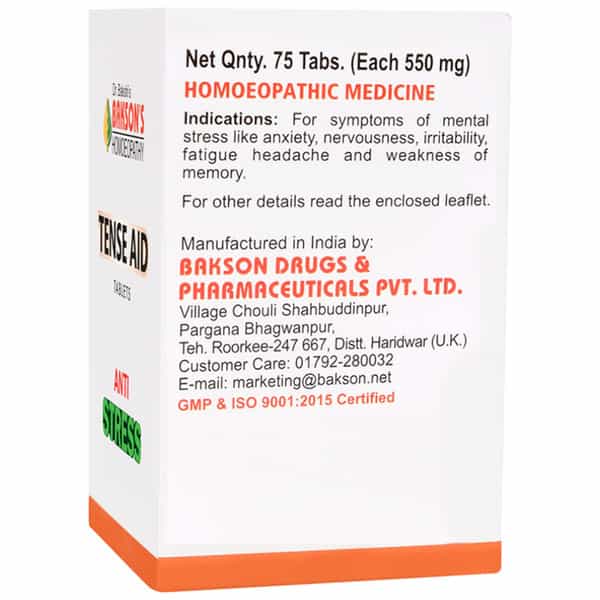 Dr Bakshi's Bakson Homoeopathy Tense Aid Tablet 75