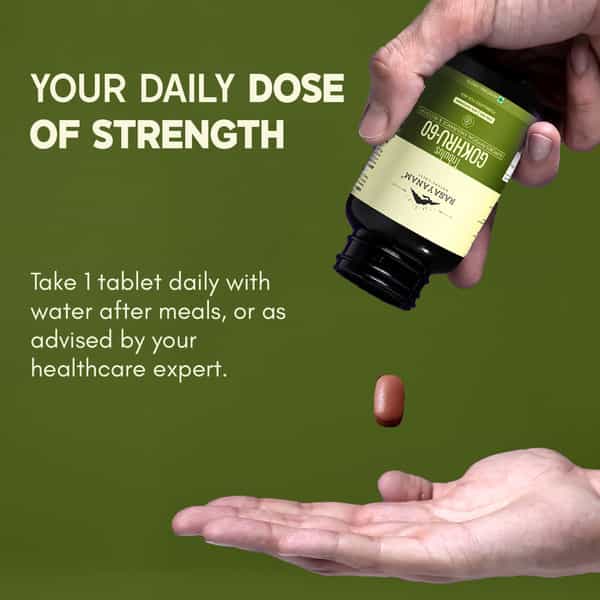 Rasayanam Gokshura 1000Mg | High Saponins | Energy & Stamina Support | 60 Tablets | Pack Of 1