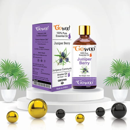 Pack Of 2 Juniper Berry Essential Oil & Black Cumin Carrier Oil - 100% Pure & Natural Oil