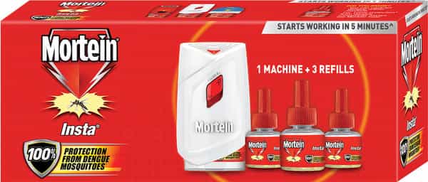 Mortein Insta5 Mosquito Repellent Combo Pack (Machine + 3 Refills)